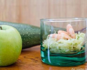 Verrine de courgettes aux crevettes