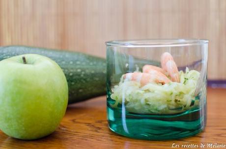 Verrine de courgettes aux crevettes