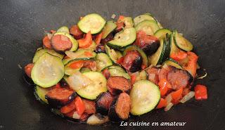 Légumes au chorizo