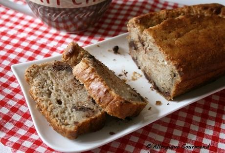 Banana Bread aux pépites de chocolat, Bio, sans gluten, oeufs, lait...