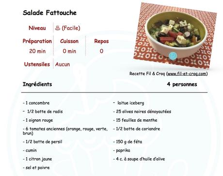 Saveurs libanaises de ma salade Fattouche ♨