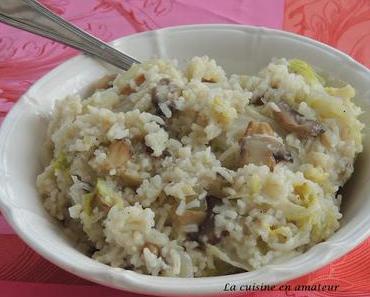 Riz au chou chinois et champignons