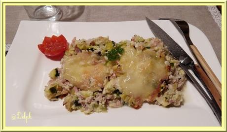 Gratin de Courgettes râpées au Jambon 