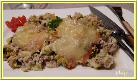 Gratin de Courgettes râpées au Jambon 