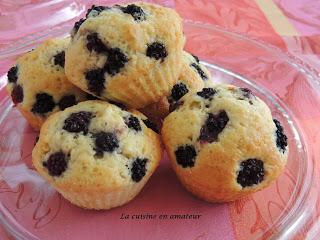 Muffins aux mûres (2eme version)