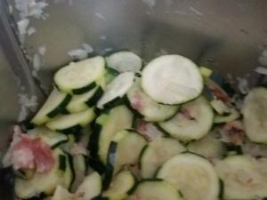 Pré cuisson des courgettes