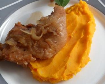 Cuisse de poulet confite au vinaigre de cidre et miel