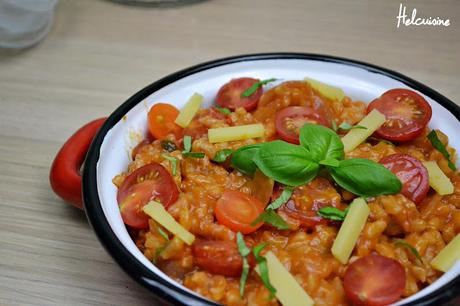 Risotto aux tomates, basilic et conté (Plat Végétarien)