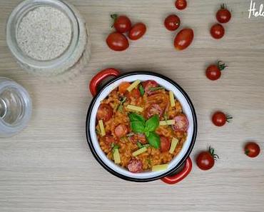 Risotto aux tomates, basilic et conté (Plat Végétarien)