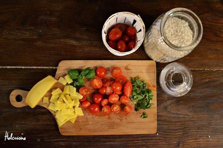 Risotto aux tomates, basilic et conté (Plat Végétarien)