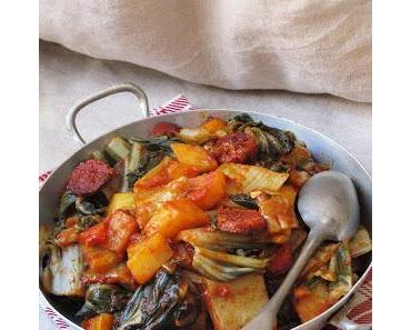 Blettes au chorizo et aux tomates