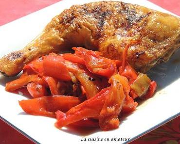 Cuisse de poulet aux poivrons