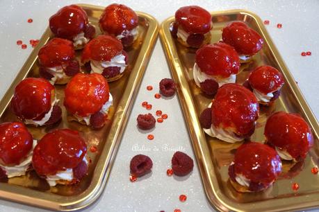 Choux façon Hispahan (Rose et Framboise)