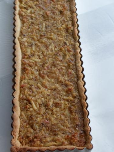 Tarte sucrée, pistache, noisette