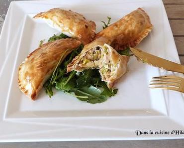 Chaussons à la fondue de poireau et au saumon / Leek fondue and salmon turnovers