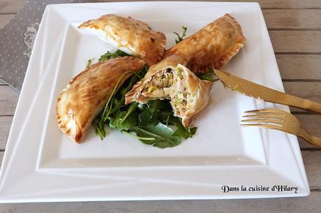 Chaussons à la fondue de poireau et au saumon / Leek fondue and salmon turnovers