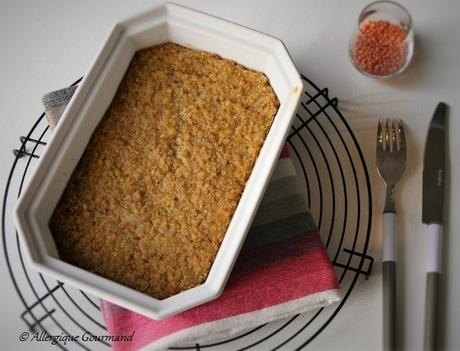 Terrine de lentilles corail et quinoa, sans oeufs, gluten, lait...