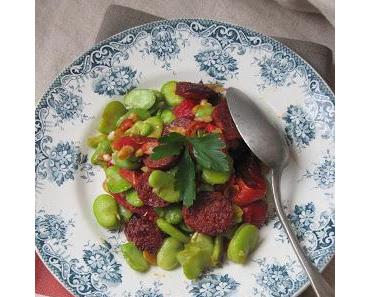 Poêlée de fèves aux saveurs basques