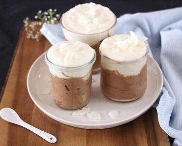 Duo de mousses chocolat et noix de coco