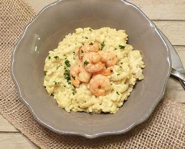 Risotto au lait de coco, crevettes et curry / Coco milk, shrimp and curry risotto