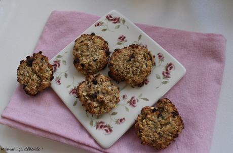 Cookies à la banane, flocons d'avoine et coco