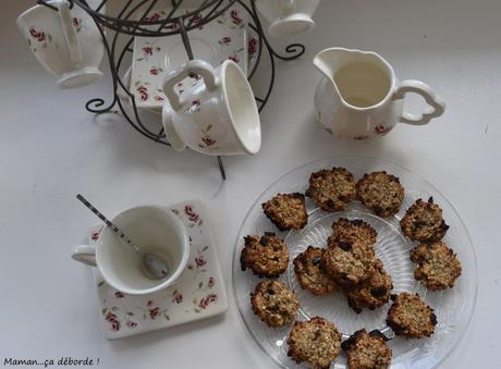 Cookies au banane, flocons d'avoine et coco