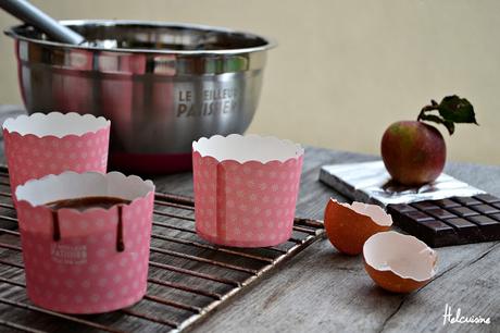 Gâteaux au chocolat et compote de pommes (healthy)