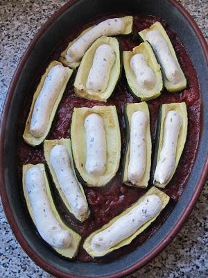 Courgettes au fromage & aux fines herbes
