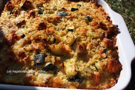 Gratin quinoa-saumon-courgette