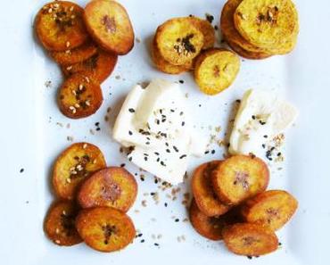 Alokos de banane plantain au Pavé d’Affinois ambré