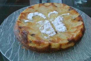 gâteau aux pommes et bananes fondantes pépites de chocolat