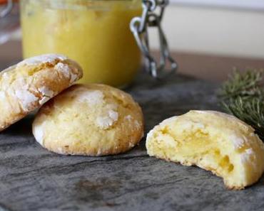 Crinkles au citron coeur de lemon curd