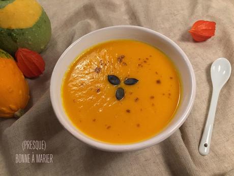 Velouté de potimarron au lait de coco et au gingembre