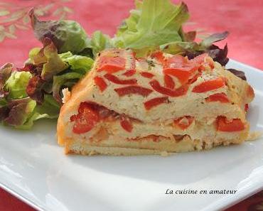 Croque cake aux poivrons