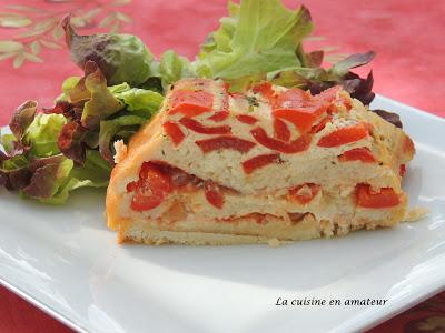 Croque cake aux poivrons