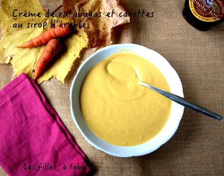Crème de rutabagas et carottes au sirop d’érable