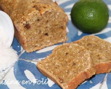 Cake coco, banane et citron vert