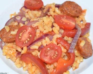 One pan pasta au chorizo
