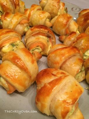 Les petits croissants au saumon