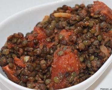 Lentilles façon basquaise