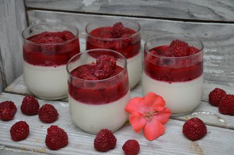 Panna cotta aux framboises