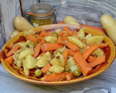 Tajine de carottes, pommes de terre et olives vertes