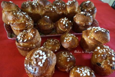 Brioche roulée au sucre grains