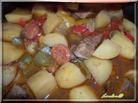 Tajine boeuf poivrons pomme de terre