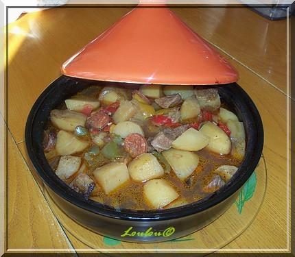 Tajine boeuf poivrons pomme de terre