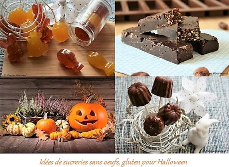 Plaisirs chocolatés et sucrés, sans oeufs, gluten, Halloween