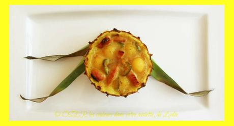 Ananas rôti et émincé de dinde au piment vert