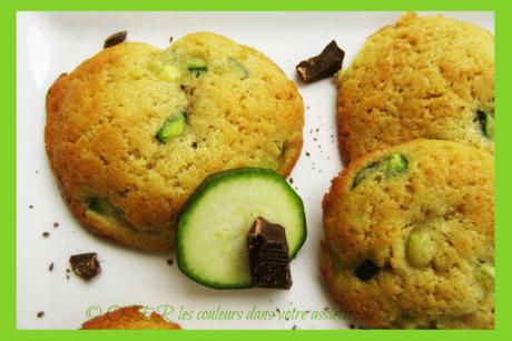 Cookies de courgette au cœur fondant de chocolat noir