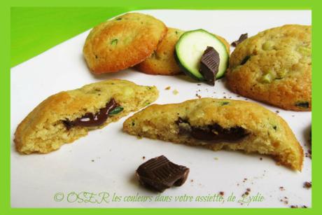 Cookies de courgette au cœur fondant de chocolat noir