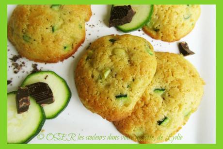 Cookies de courgette au cœur fondant de chocolat noir